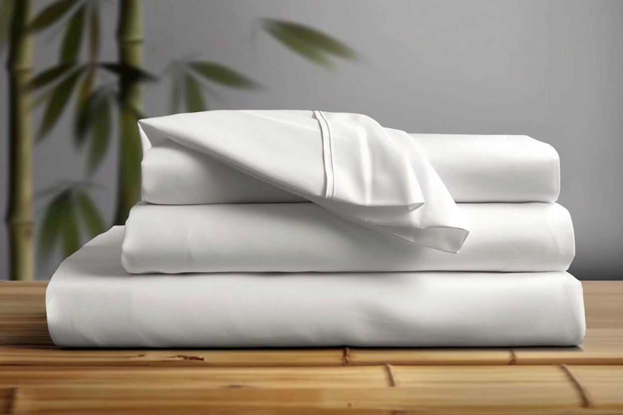 Draps antibactériens et hypoallergènes en rayonne de bambou
