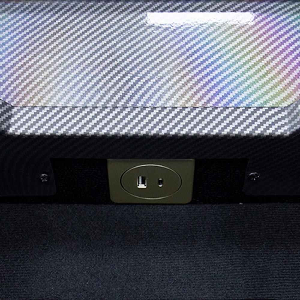 Integrated Phone Charger with USB and USB Type-C Ports